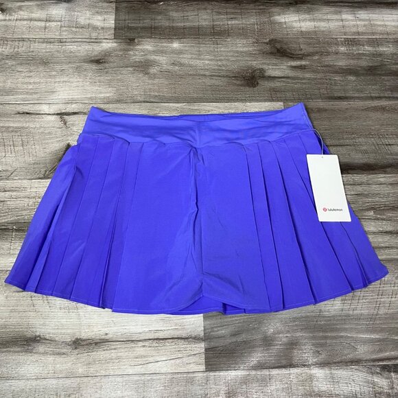 Lululemon Athletic Side-Pleat HR Tennis Skirt Charged Indigo NWT Women’s Sz 12